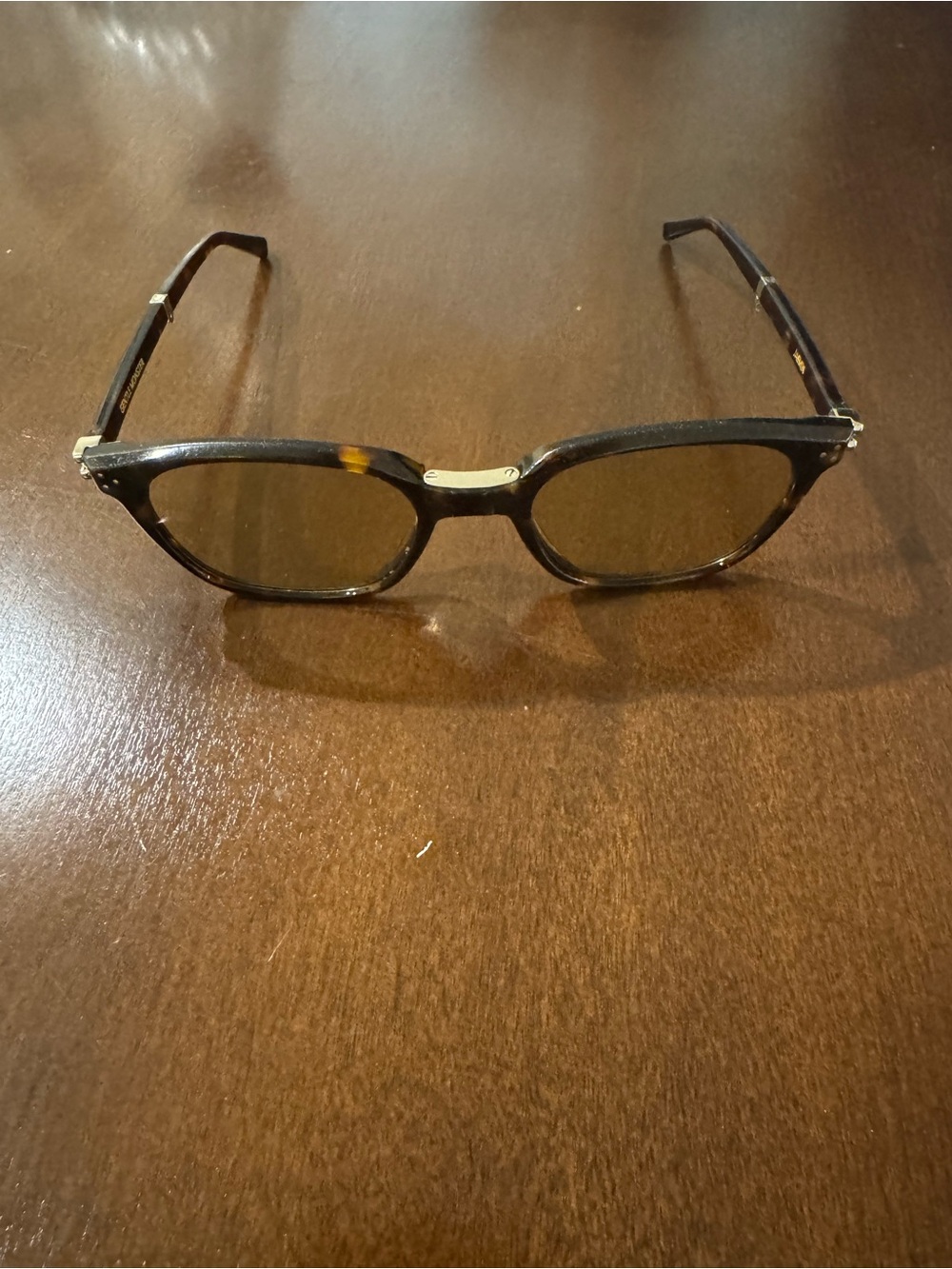 GENTLE MONSTER Tortoiseshell Frame Sunglasses with Amber Lenses